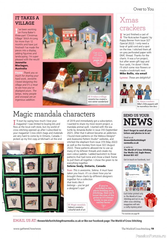Коллекция вышивки в журнале «The World of Cross Stitching - Special 2023»