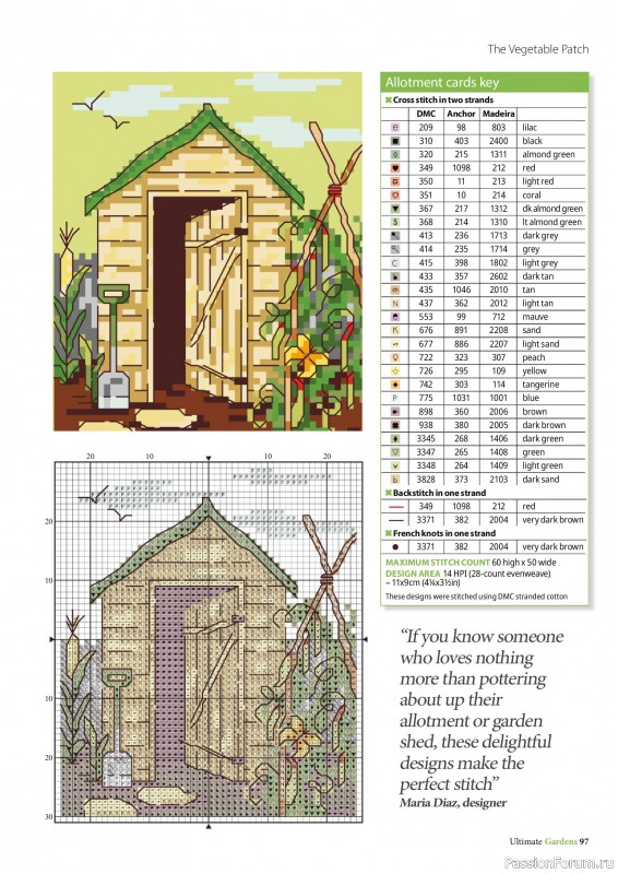 Коллекция вышивки в журнале «Ultimate Cross Stitch Gardens 2026»