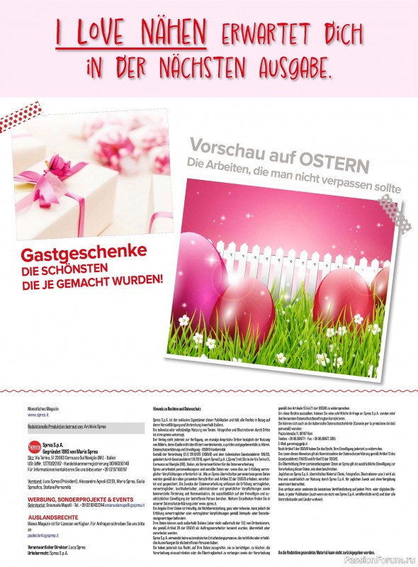 Коллекция проектов для рукодельниц в журнале «I Love Nahen - Februar/Marz 2026»