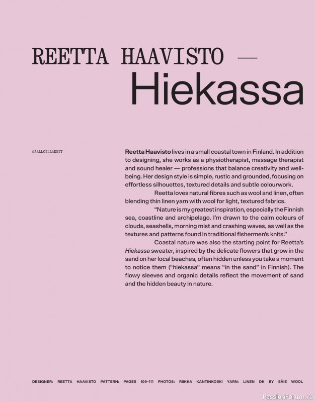 Вязаные модели в журнале «Laine Magazine №24 2025 Spring»