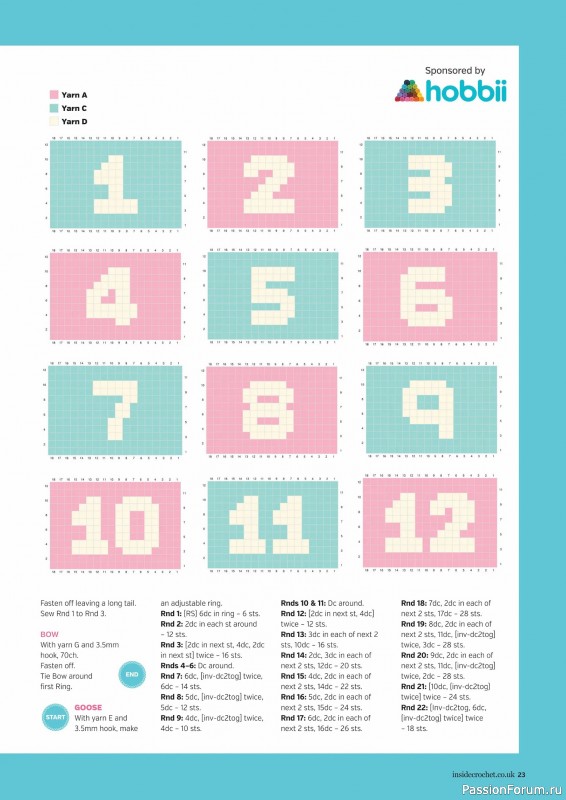 Вязаные проекты крючком в журнале «Inside Crochet №183 2025»