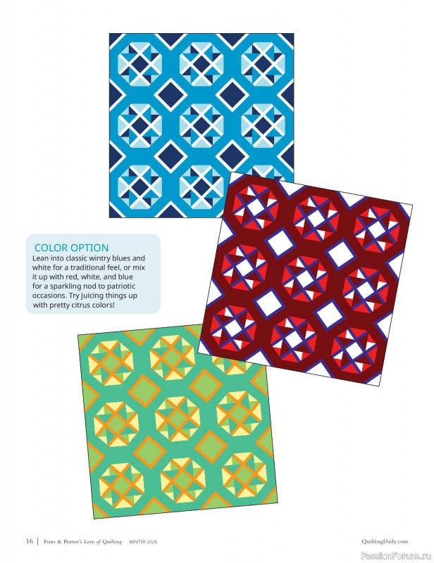 Коллекция проектов для рукодельниц в журнале «Fons & Porter's Love of Quilting - Winter 2026»