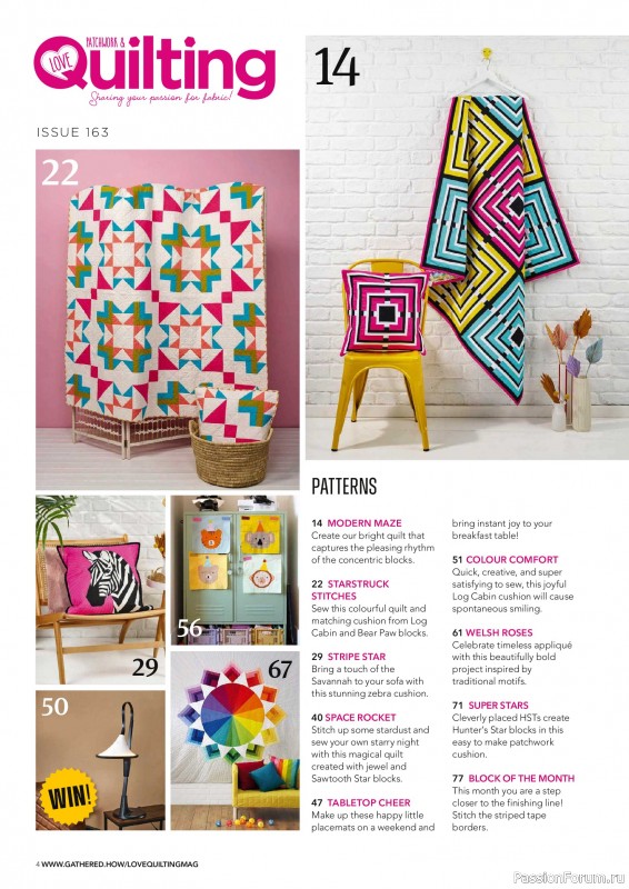 Коллекция проектов для рукодельниц в журнале &laquo;Love Patchwork & Quilting №163 2026&raquo;