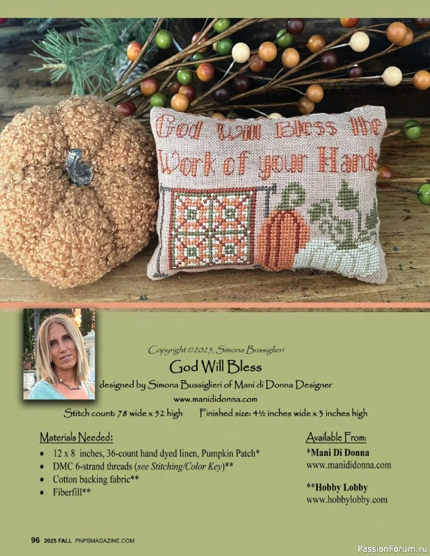 Коллекция вышивки в журнале «Punch Needle & Primitive Stitcher – Fall 2025»