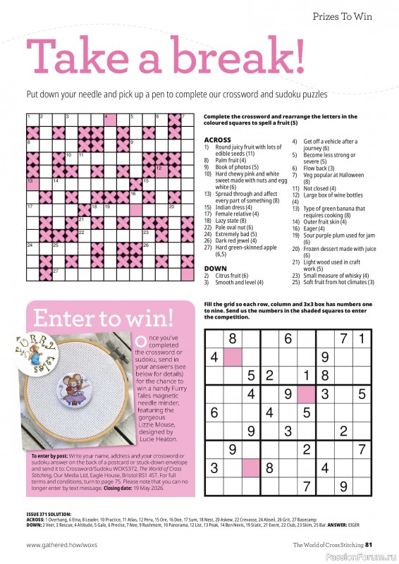 Коллекция вышивки в журнале &laquo;The World of Cross Stitching №372 2026&raquo;