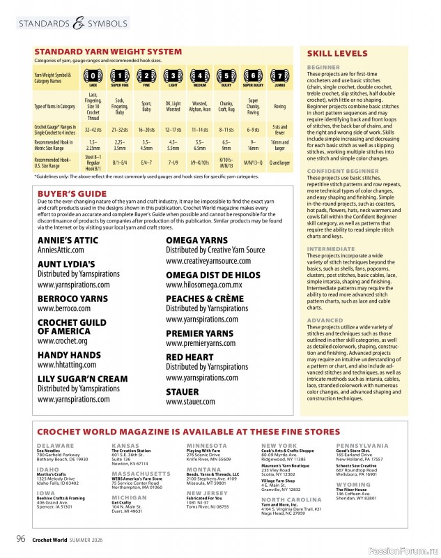 Вязаные проекты крючком в журнале &laquo;Crochet World - Summer 2026&raquo;