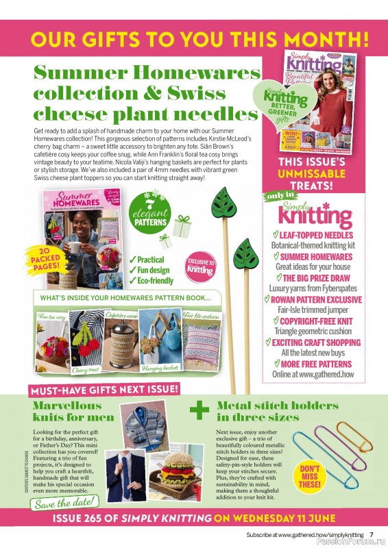 Вязаные проекты крючком в журнале «Simply Knitting №264 2025»