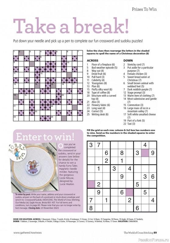 Коллекция вышивки в журнале «The World of Cross Stitching - Special 2023»