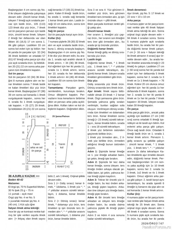 Вязаные проекты в журнале &laquo;Burda Orgu №2 2026&raquo;