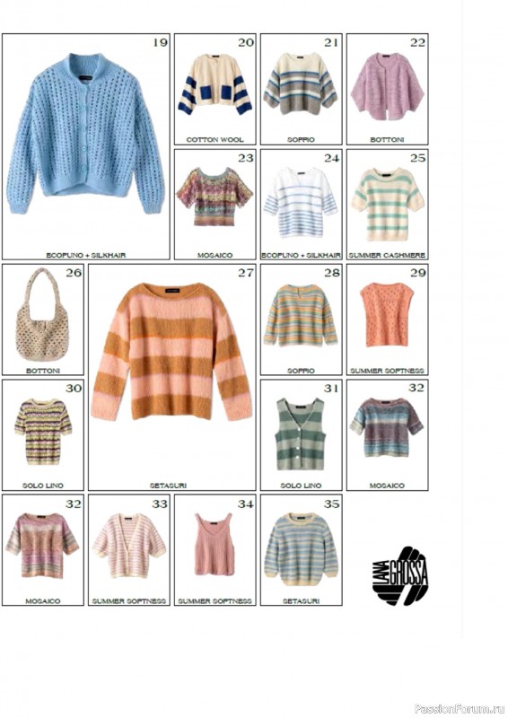 Вязаные проекты в журнале «Lana Grossa - Natural Knits №1 2025»