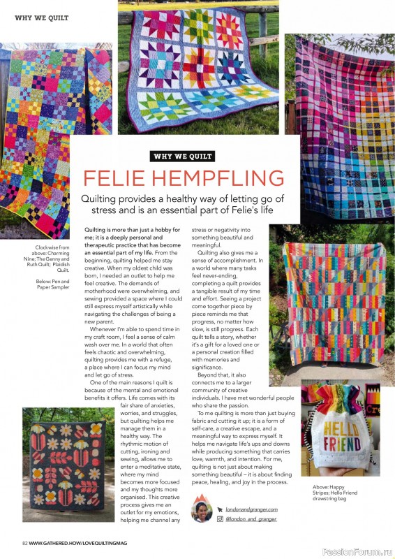 Коллекция проектов для рукодельниц в журнале «Love Patchwork & Quilting №153 2025»