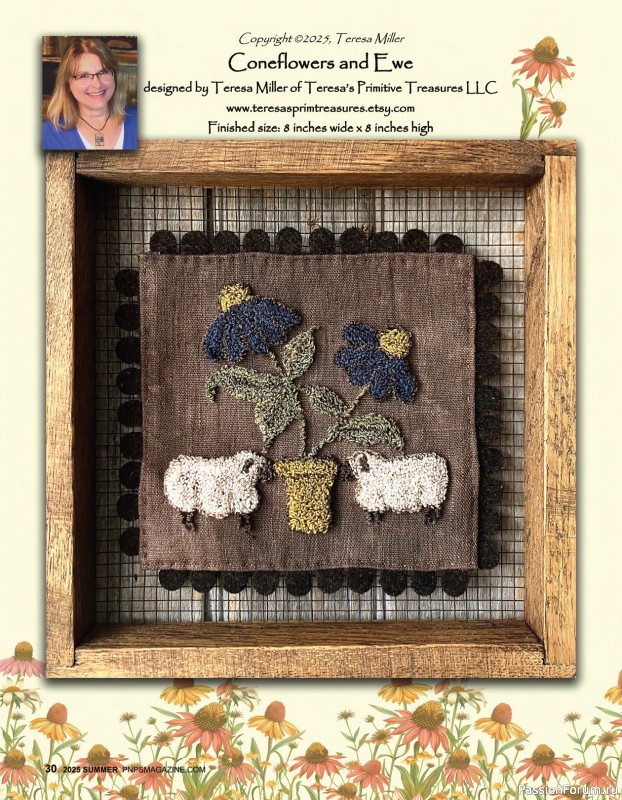 Коллекция вышивки в журнале «Punch Needle & Primitive Stitcher - Summer 2025»
