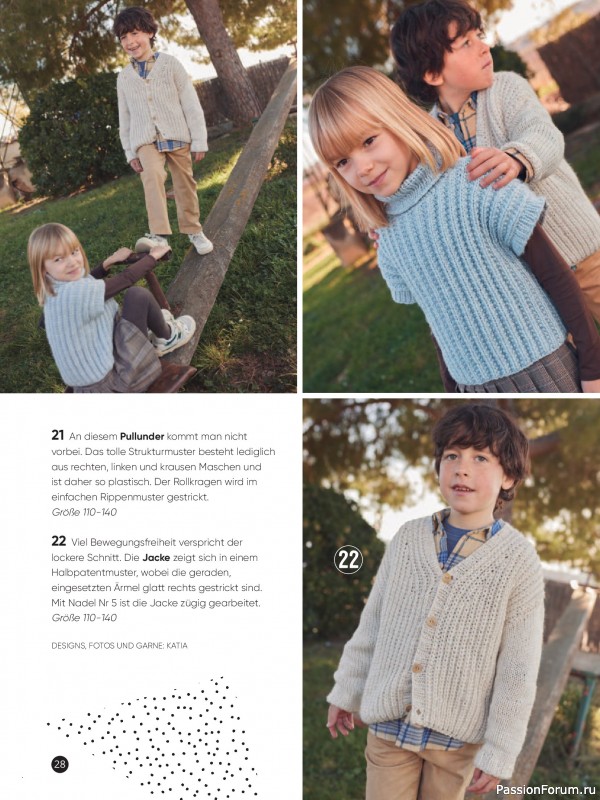 Вязаные модели для детей в журнале «Kinder Maschenmode №3 2026»