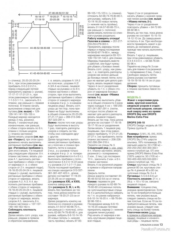 Вязаные модели в журнале &laquo;Creazion №2 2026&raquo;