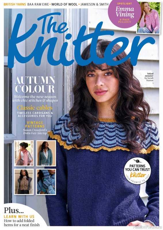 Вязаные проекты спицами в журнале «The Knitter №232 2026»