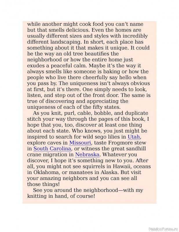 Вязаные проекты в книге «Knitting the U.S.A.». Часть 1
