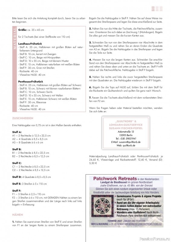 Коллекция проектов для рукодельниц в журнале &laquo;Patchwork Magazin №6 2026&raquo;