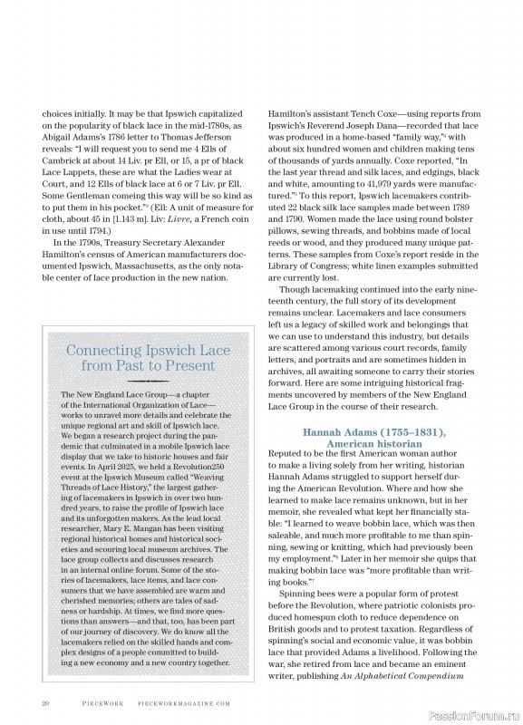 Коллекция проектов для рукодельниц в журнале &laquo;PieceWork - Spring 2025&raquo;