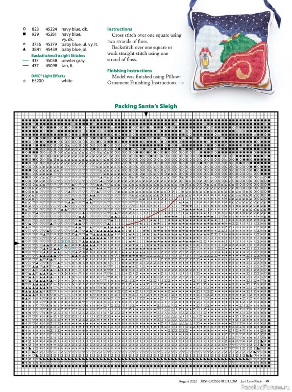 Коллекция вышивки в журнале «Just CrossStitch - August 2022»