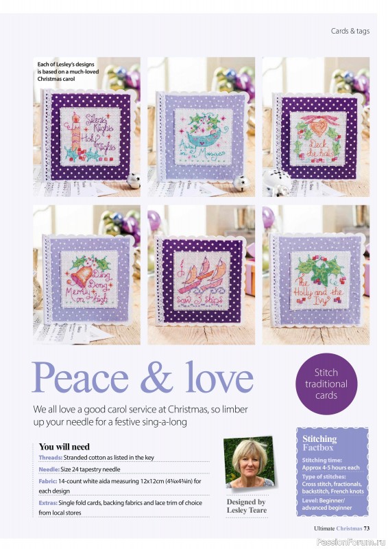 Коллекция вышивки в журнале «Ultimate CrossStitch - Christmas 2025»