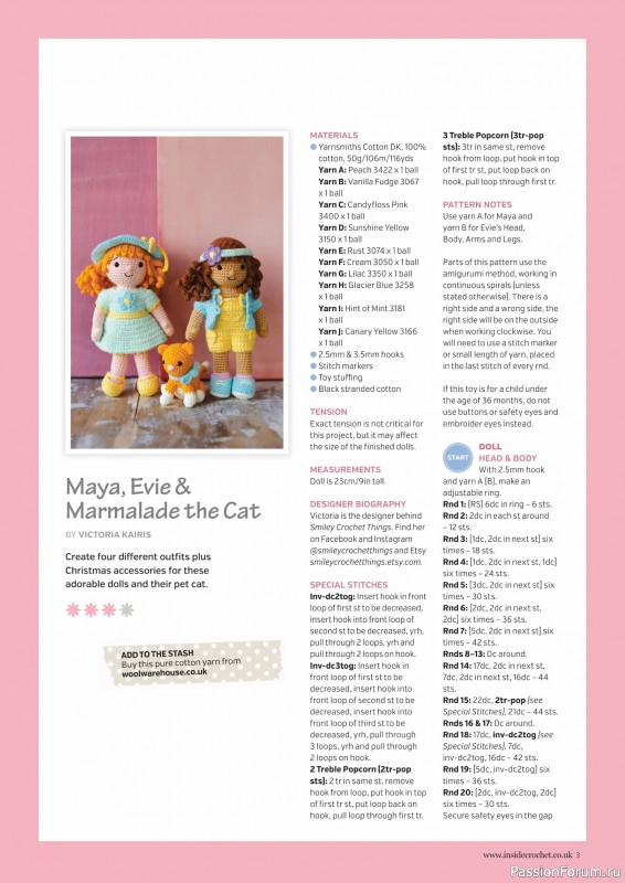 Вязаные проекты крючком в журнале «Inside Crochet №183 2025»
