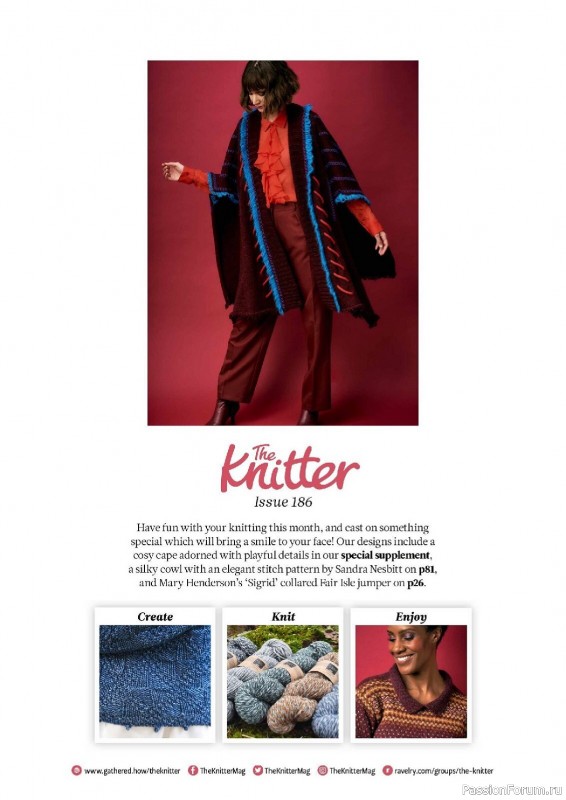 Вязаные проекты спицами в журнале «The Knitter №186 2023»