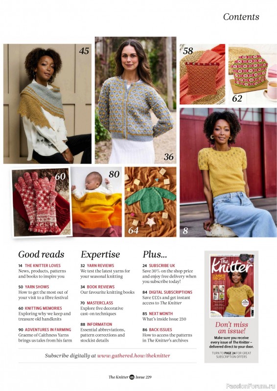 Вязаные проекты спицами в журнале «The Knitter №229 2026»