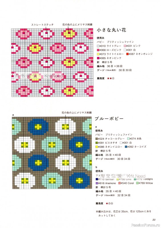 Вязаные проекты в книге «Flower Knitting». Часть 1