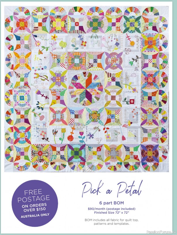 Коллекция проектов для рукодельниц в журнале «Australian Homespun №228 2025»