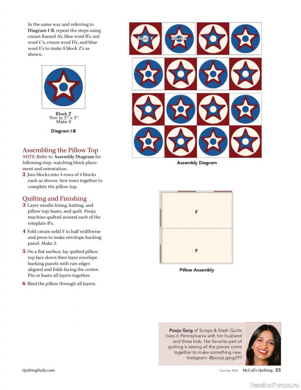 Коллекция проектов для рукодельниц в журнале &laquo;McCall's Quilting - Summer 2026&raquo;