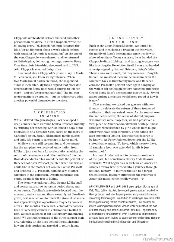 Коллекция проектов для рукодельниц в журнале &laquo;PieceWork - Spring 2025&raquo;