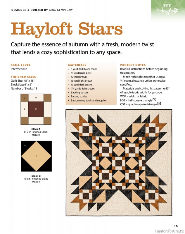 Коллекция проектов для рукодельниц в журнале «Quilter's World - Autumn 2026»