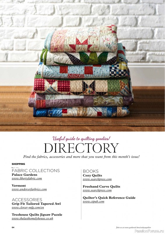 Коллекция проектов для рукодельниц в журнале «Todays Quilter №137 2025»