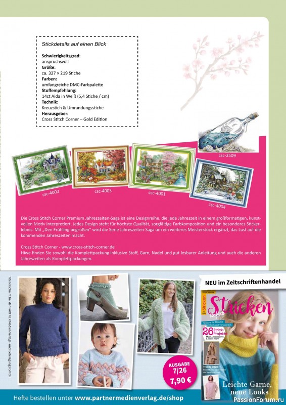 Коллекция вышивки в журнале &laquo;Kreuzstich Motive №33 2026&raquo;