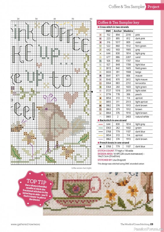 Коллекция вышивки в журнале «The World of Cross Stitching №375 2026»