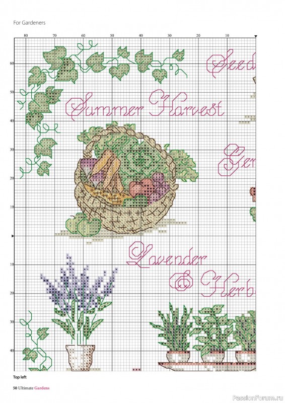 Коллекция вышивки в журнале «Ultimate Cross Stitch Gardens 2026»