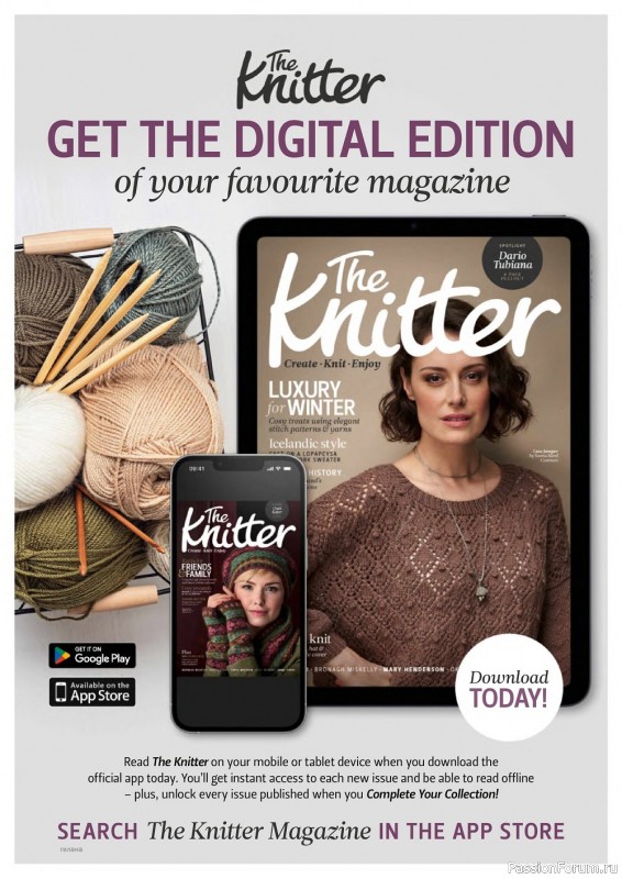 Вязаные модели спицами в журнале «The Knitter №184 2022»