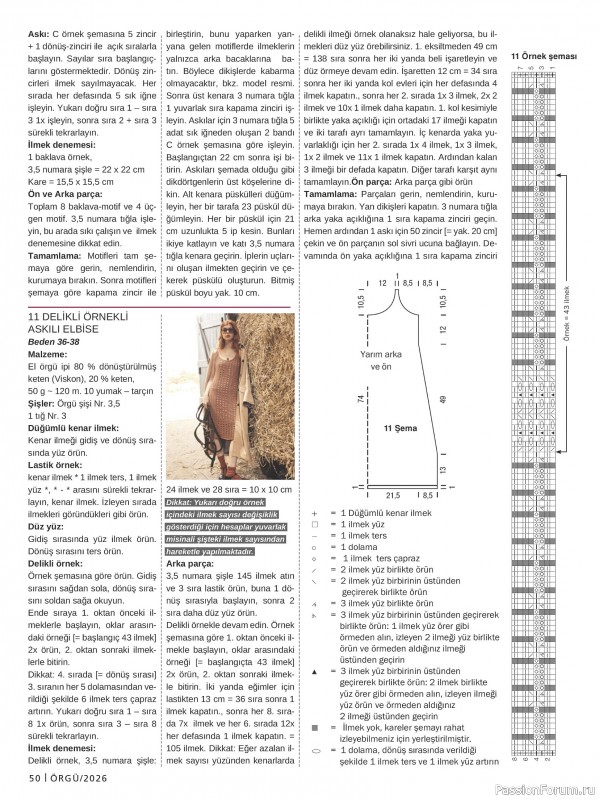 Вязаные модели в журнале &laquo;Burda Orgu №1 2026&raquo;