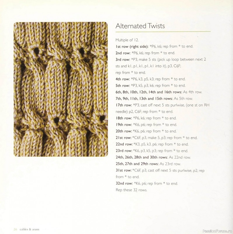 Вязаные проекты в книге &laquo;Cables & Aran Stitches-250 to Knit&raquo;