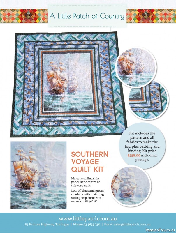 Коллекция проектов для рукодельниц в журнале «Australian Homespun №228 2025»