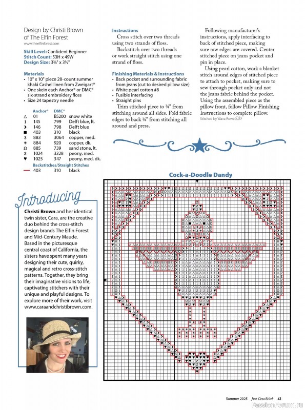 Коллекция вышивки в журнале «Just CrossStitch - Summer 2025»