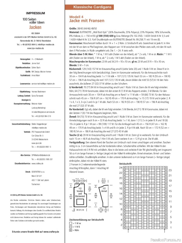 Вязаные модели в журнале «Hundert Seiten voller Ideen №4 2026 - Jacken»