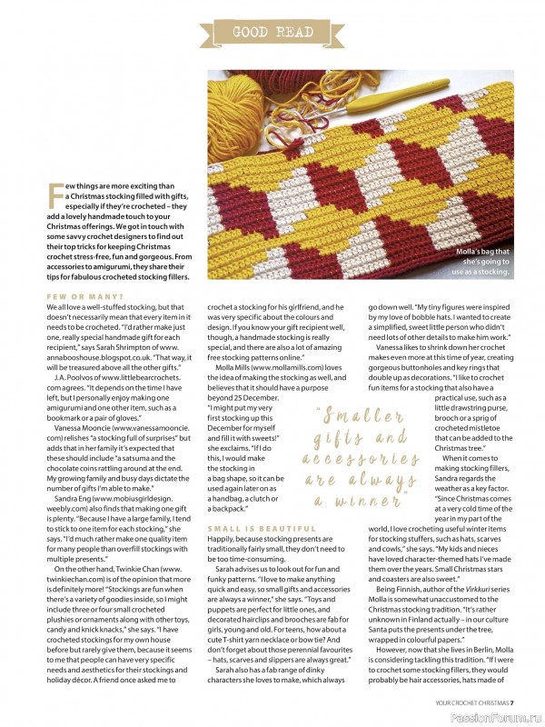 Вязаные проекты крючком в журнале «Your Crochet Christmas - 2025»