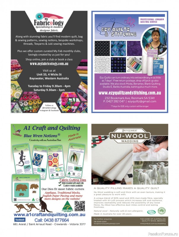Коллекция проектов для рукодельниц в журнале «Great Australian Quilts №16 2025»