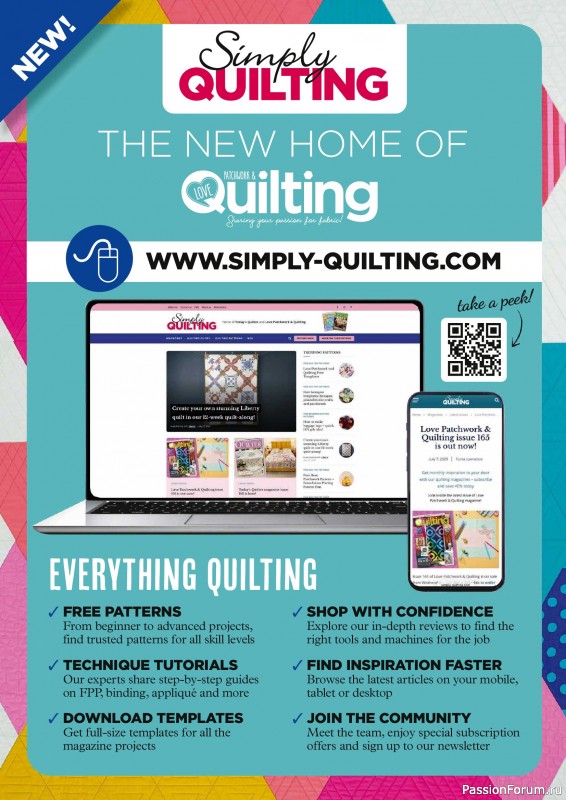 Коллекция проектов для рукодельниц в журнале «Love Patchwork & Quilting №168 2026»