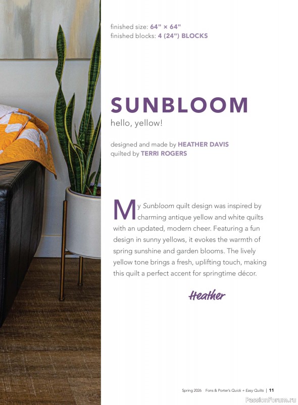 Коллекция проектов для рукодельниц в журнале &laquo;Quick+Easy Quilts - Spring 2026&raquo;