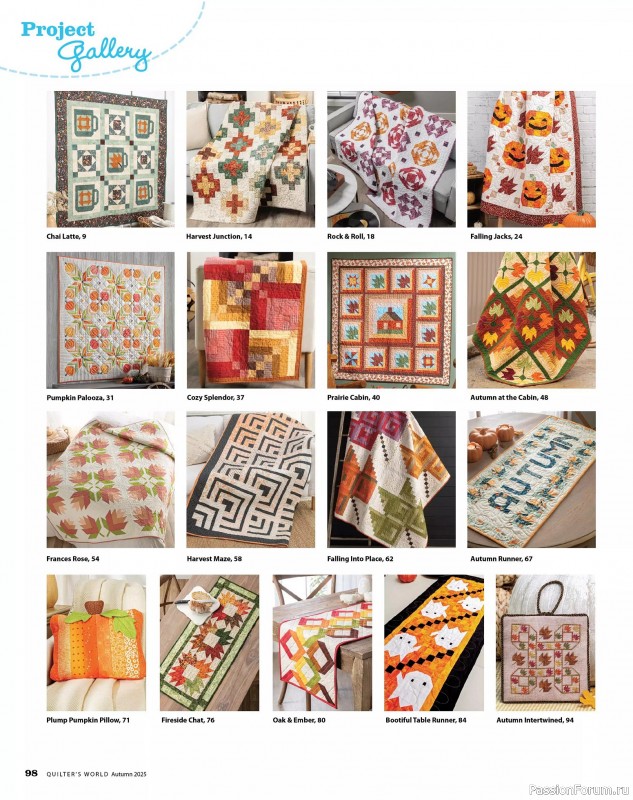 Коллекция проектов для рукодельниц в журнале «Quilter's World - Autumn 2025»