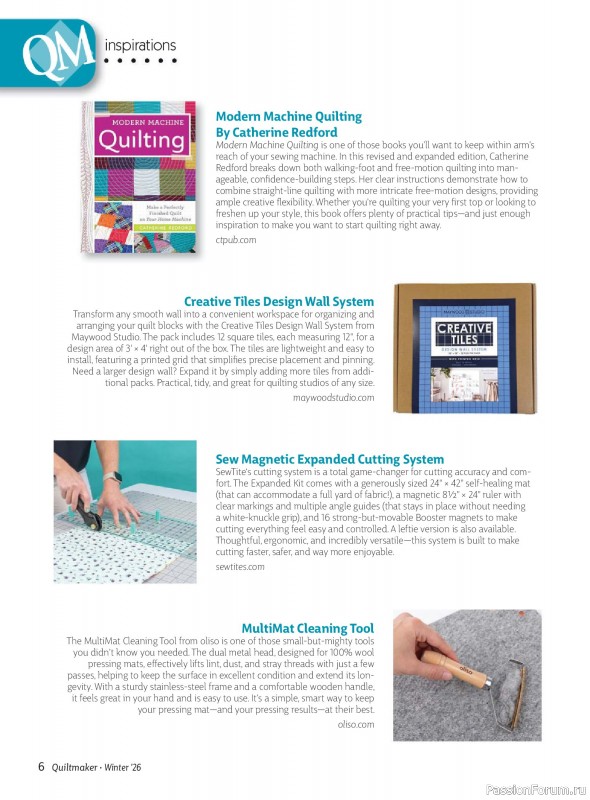Коллекция проектов для рукодельниц в журнале «Quiltmaker №224 2026»