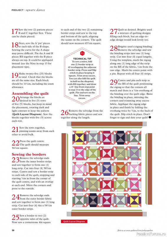 Коллекция проектов для рукодельниц в журнале «Todays Quilter №130 2025»
