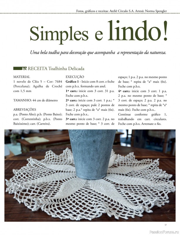 Вязаные проекты крючком в журнале &laquo;Artesanato Simples Ed.87 Croche com Fios Barroco&raquo;